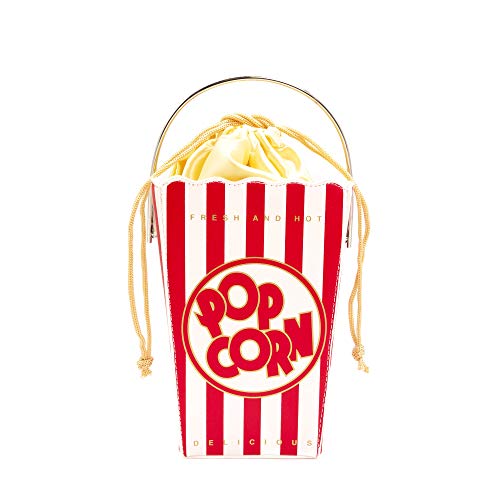 Bewaltz Novelty Handbags, Fun Shape Purse Chainstrap Tween Style Fresh Popcorn Striped