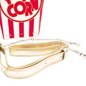 Bewaltz Novelty Handbags, Fun Shape Purse Chainstrap Tween Style Fresh Popcorn Striped