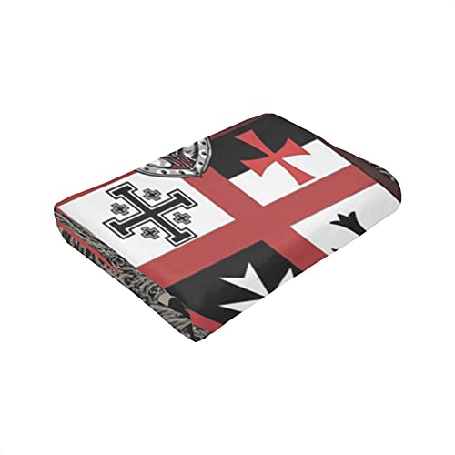 Knights Templar Cross Super Soft Warm Fleece Blanket, Comfortable Flannel Blanket, Four Season Blanket Suitable for Bedroom Bed and Sofa