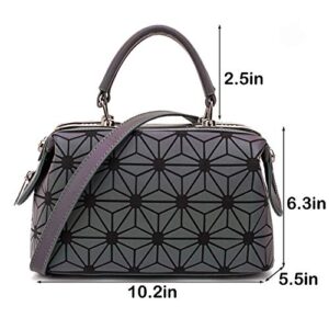 Geometric Luminous Purses and Handbags for Women Holographic Reflective Crossbody Bag Shoulder Bag Flash Rainbow Tote 2001-02