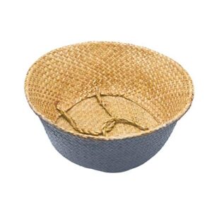 Mosichi Plant Baskets Indoor,Seagrass Weaving Foldable Home Storage Bucket Toy Sundries Clothes Plants Basket Primary Color XL