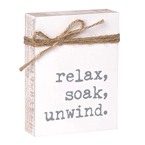 Mini Jute Rope Block Sign (Relax)