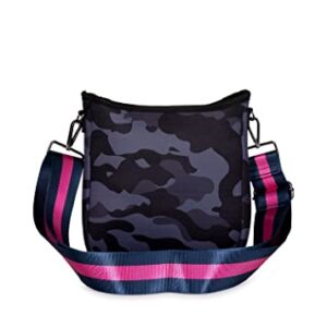 Haute Shore - Jeri Epic Crossbody Tote Blue Camo W/Pink Blue Stripe