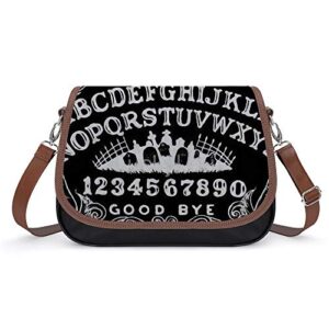 ouija board black fashion leather crossbody handbag satchel tote bag shoulder bag for women girls