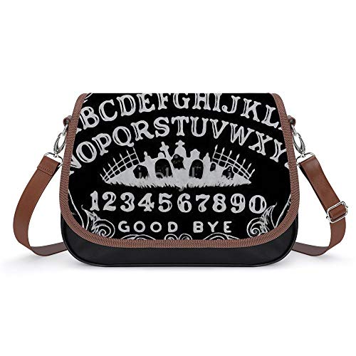 Ouija Board Black Fashion Leather Crossbody Handbag Satchel Tote Bag Shoulder Bag For Women Girls