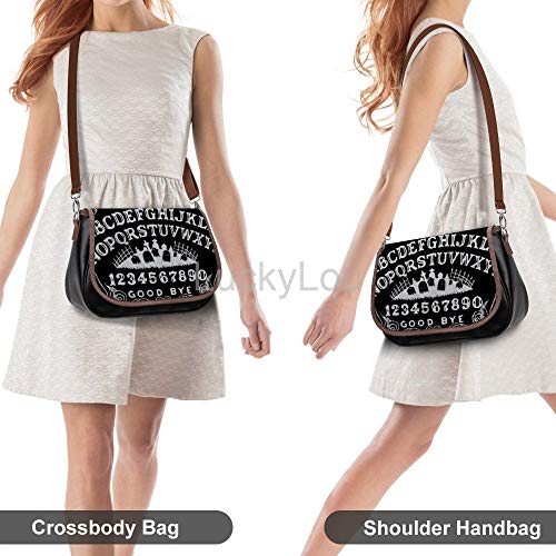 Ouija Board Black Fashion Leather Crossbody Handbag Satchel Tote Bag Shoulder Bag For Women Girls