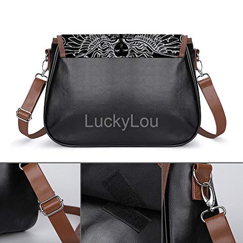 Ouija Board Black Fashion Leather Crossbody Handbag Satchel Tote Bag Shoulder Bag For Women Girls