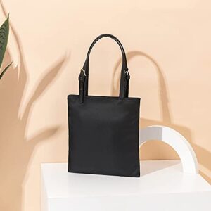 Canvas bag handbag female this year's new popular nylon shoulder bag fashionable Oxford cloth handbag (Black, S)