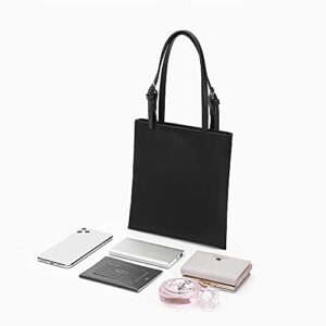 Canvas bag handbag female this year's new popular nylon shoulder bag fashionable Oxford cloth handbag (Black, S)