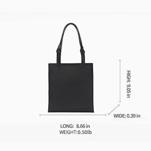 Canvas bag handbag female this year's new popular nylon shoulder bag fashionable Oxford cloth handbag (Black, S)