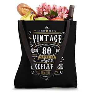 Vintage 80th Birthday Gift for Men Grandpa 80 Year Old 1942 Tote Bag