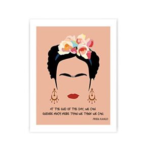 m&m creation frida kahlo quote print, feminist artwork poster, minimalist print 8×10 unframed