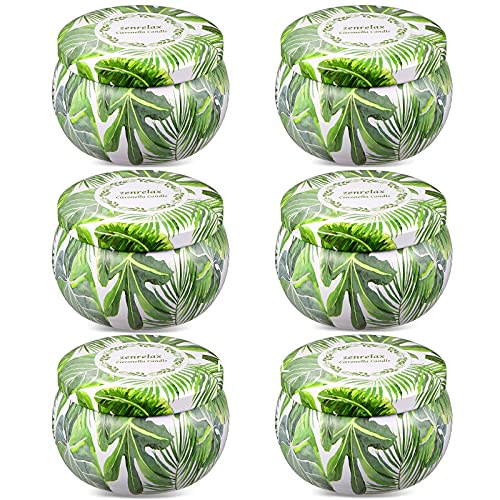 Citronella Candles Outdoor Indoor 6 Pack 26oz Scented Candles with Pure Citronella Essential Oil and Natural Soy Wax Long Lasting Burning for Home Gardon Patio Balcony