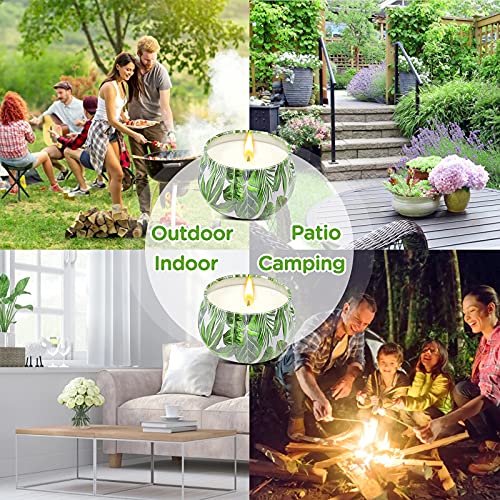 Citronella Candles Outdoor Indoor 6 Pack 26oz Scented Candles with Pure Citronella Essential Oil and Natural Soy Wax Long Lasting Burning for Home Gardon Patio Balcony