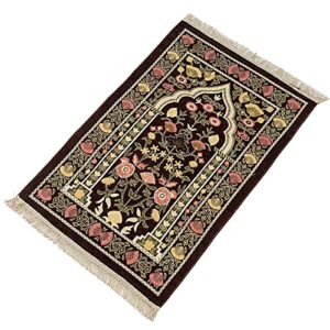 qoonestl muslim prayer rug, portable prayer mat, prayer mat muslim for men and women, foldable prayer mat for muslims, perfect muslim gift, 110x70cm