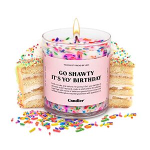 ryan porter “birthday cake” candle – 100% natural & vegan – made of hand-poured soy wax & cotton wick – smells gooey buttercream, bourbon & more – paraben, phthalate, lead-free decor candle