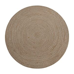 Flash Furniture Kelsey Area Rug - Jute - Round - 4 Foot - Polyester Blend - Braided