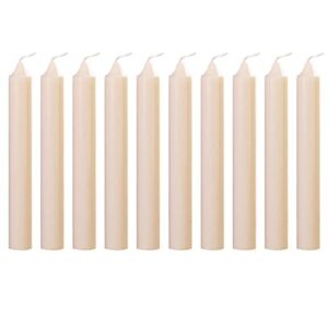 (20pcs white, 6inch) small candle taper candles bulk packfor home decor, wedding, parties and special occasions,small candle