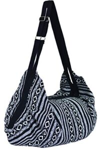 luggage hobo crossbody bag shoulder bag travel bag messenger bag hippie boho bohemian large purse (black)