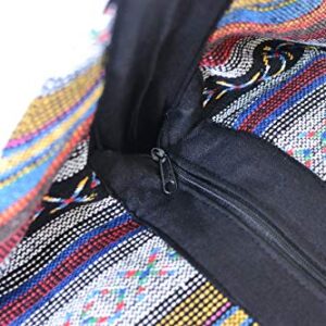 Luggage Hobo Crossbody Bag Shoulder Bag Travel Bag Messenger Bag Hippie Boho Bohemian Large Purse (Black)