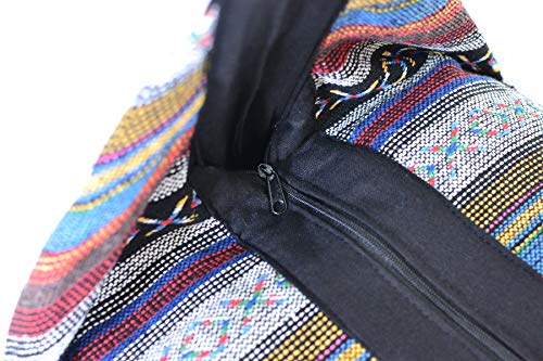 Luggage Hobo Crossbody Bag Shoulder Bag Travel Bag Messenger Bag Hippie Boho Bohemian Large Purse (Black)