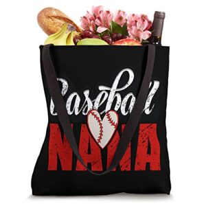 Nana Loves Baseball for Valentine's Day Baseball Heart Tote Bag