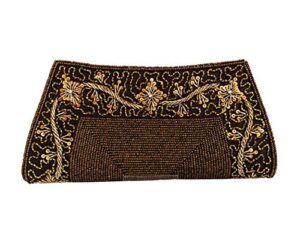 craft bazaar handmade bead wristlet clutch purse for women, evening purse for parties, brides, festivals