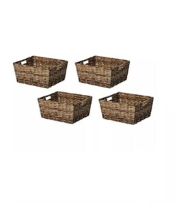decorative woven storage baskets (set of 4) home decor storage basket baskets for organizing wicker baskets storage baskets woven basket storage bin small basket baskets for shelves wire baskets