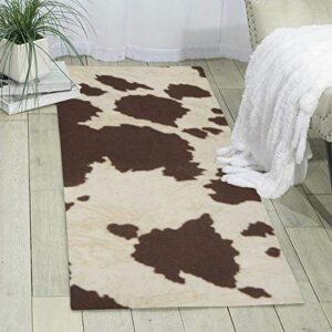 cow fur print printed area rug living room bedroom rugs home runner floor office soft non slip washable carpet,70” x 24”