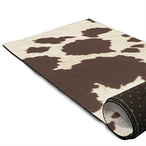 Cow Fur Print Printed Area Rug Living Room Bedroom Rugs Home Runner Floor Office Soft Non Slip Washable Carpet,70'' X 24''