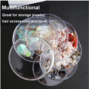 Jewelry Organizer:5-Layers Rotatable Small Jewelry Box Earring Holder for Women,Jewelry Storage Box Jewelry Accessory Storage Tray with Lid for Earrings Necklaces Bracelets