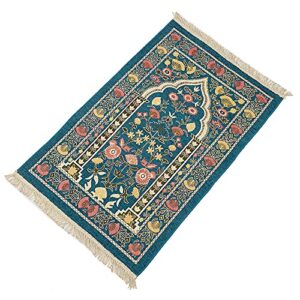 muslim prayer rug – islamic mat for muslim prayers – great ramadan gifts-prayer mat muslim for women men-islam carpet- portable prayer mat rug – special design turkish pocket praying rug (g)