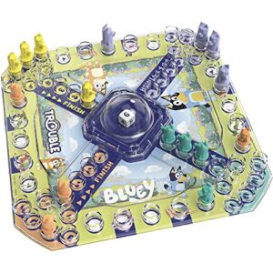 Trouble: Bluey Edition Board / Fun Game for Kids Ages 5 and Up, Game for 2-4 Players, Race Bluey, Bingo, Bandit, or Chilli to The Finish (Amazon Exclusive)