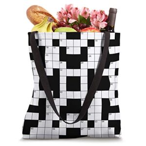 Crossword puzzle word puzzle black and white Classical Tote Bag