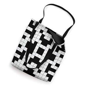 Crossword puzzle word puzzle black and white Classical Tote Bag