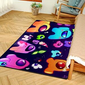 Among Us Area Rug Modern Carpet 72x48in Non-Slip Mats for Living Room Bedroom Kitchen Bathroom Home Decor Gaming Rugs Birthday Gift Idea