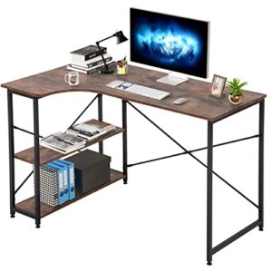 computer desk office desk gaming desk extra large 47”x 28.7″ black modern student girl kids study pc simple executive table workstation for small space