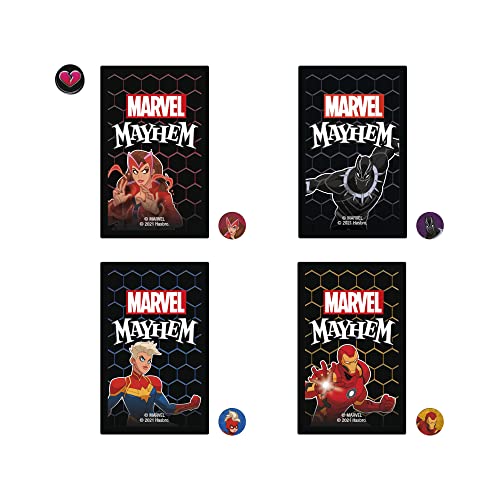 Marvel Mayhem-Card Game, Featuring Super Heroes, Fun Game for Marvel Fans Ages 8+, Fast-Paced, Easy-to-Learn for 2-4 Players