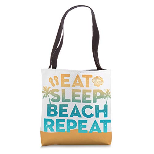 Sea Shells Flip Flops Eat Sleep Beach Repeat Tote Bag