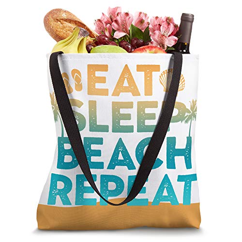 Sea Shells Flip Flops Eat Sleep Beach Repeat Tote Bag