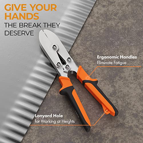 AMERICAN MUTT TOOLS 5 Blade Sheet Metal Crimper Tool – Crimp 24ga Steel and 28ga Stainless – Stove Pipe Crimper Tool, Duct Crimping Tool, HVAC Crimper Tool, Duct Crimper Tool, Gutter Crimper Tool