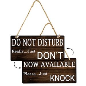 wsniho do not disturb door hanger sign, door knocker please note sign for keeping away strangers (10 x 5 inches)…