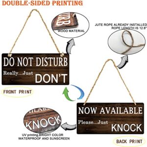 WSNIHO Do Not Disturb Door Hanger Sign, Door Knocker Please Note Sign for Keeping Away Strangers (10 x 5 inches)…