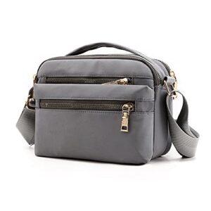 small crossbody purses for women multi pocket casual crossbody bag cellphone wallet purse shoulder bag gray
