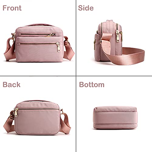 Small Crossbody Purses for Women Multi Pocket Casual Crossbody Bag Cellphone Wallet Purse Shoulder Bag Gray