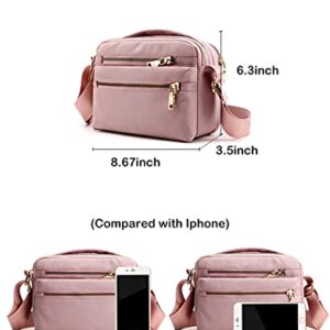 Small Crossbody Purses for Women Multi Pocket Casual Crossbody Bag Cellphone Wallet Purse Shoulder Bag Gray