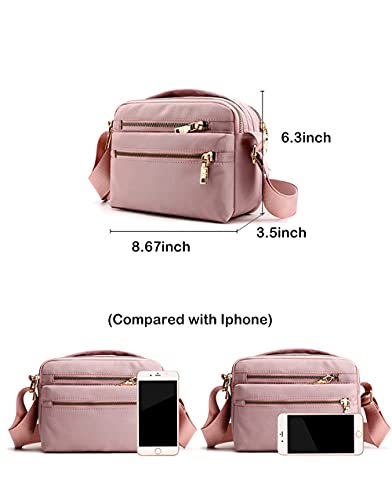 Small Crossbody Purses for Women Multi Pocket Casual Crossbody Bag Cellphone Wallet Purse Shoulder Bag Gray