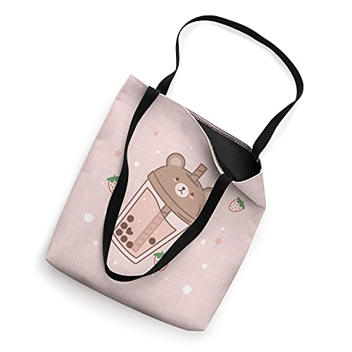 Bubble Milk Tea Boba Cute Bear Kawaii Aesthetic Tote Bag