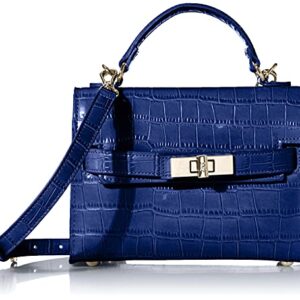 Steve Madden Steve Mdden DIGNIFY Croco Top Handle Bag, Navy