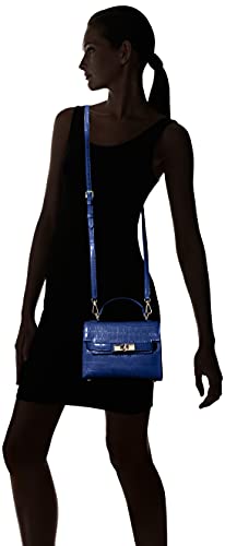 Steve Madden Steve Mdden DIGNIFY Croco Top Handle Bag, Navy